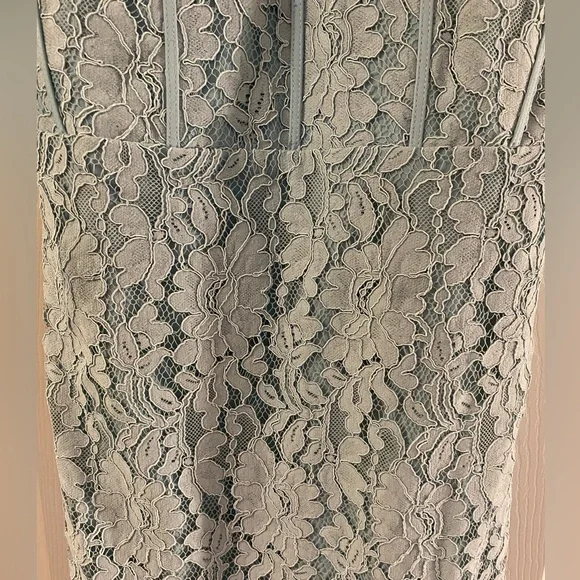 BARDOT Lace Spaghetti-Strap Sheath Dress in Light Blue - Picture 6 of 12